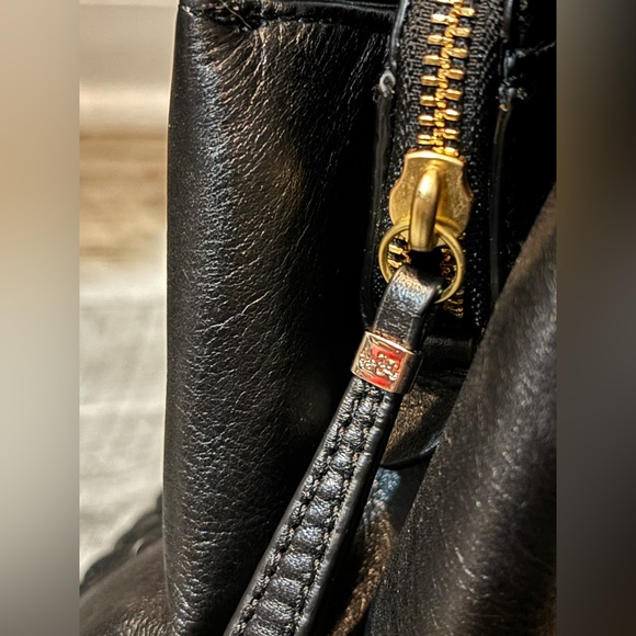 Coach Madison Gathered Twisted Black Satchel - Picture 7 of 9